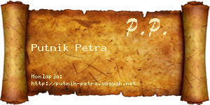 Putnik Petra névjegykártya